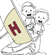 Kids learning to sail at Harvard